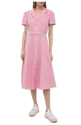 Женское льняное платье POLO RALPH LAUREN розового цвета по цене 29250 руб., арт. 211838053 | Фото 2 Женское льняное платье POLO RALPH LAUREN розового цвета, арт. 211838053 | Фото 2
