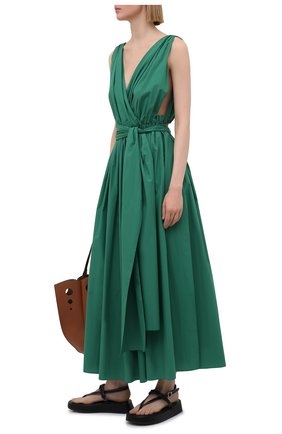 Женское хлопковое платье DOLCE & GABBANA зеленого цвета по цене 184000 руб., арт. F6P0LT/FU5K9 | Фото 2 Женское хлопковое платье DOLCE & GABBANA зеленого цвета, арт. F6P0LT/FU5K9 | Фото 2