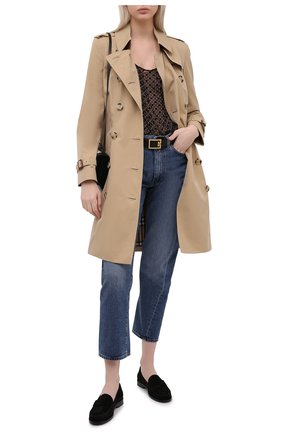 Женский топ из вискозы и шелка SAINT LAURENT черно-белого цвета по цене 68900 руб., арт. 641046/Y5C68 | Фото 2 Женский топ из вискозы и шелка SAINT LAURENT черно-белого цвета, арт. 641046/Y5C68 | Фото 2