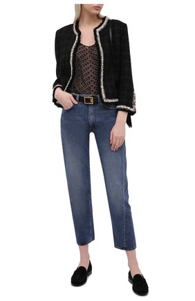 Женский жакет из шерсти и шелка SAINT LAURENT черного цвета по цене 474000 руб., арт. 653214/Y5C78 | Фото 2 Женский жакет из шерсти и шелка SAINT LAURENT черного цвета, арт. 653214/Y5C78 | Фото 2