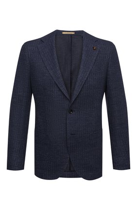 Мужской пиджак из хлопка и льна SARTORIA LATORRE темно-синего цвета по цене 51250 руб., арт. JEF74 JE3061 | Фото 1 Мужской пиджак из хлопка и льна SARTORIA LATORRE темно-синего цвета, арт. JEF74 JE3061 | Фото 1