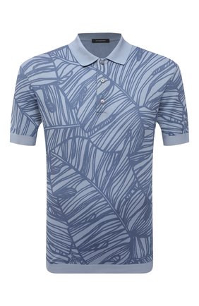 Мужское хлопковое поло ERMENEGILDO ZEGNA синего цвета по цене 52950 руб., арт. UW321/745L | Фото 1 Мужское хлопковое поло ERMENEGILDO ZEGNA синего цвета, арт. UW321/745L | Фото 1