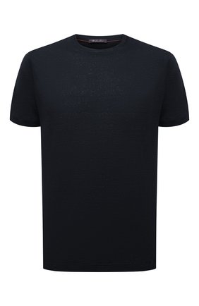 Мужская льняная футболка LORO PIANA темно-синего цвета по цене 52550 руб., арт. FAL5748 | Фото 1 Мужская льняная футболка LORO PIANA темно-синего цвета, арт. FAL5748 | Фото 1