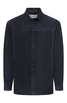 Мужская замшевая рубашка LANVIN темно-синего цвета по цене 307500 руб., арт. RM-JA0014-L006-E21 | Фото 1 Мужская замшевая рубашка LANVIN темно-синего цвета, арт. RM-JA0014-L006-E21 | Фото 1