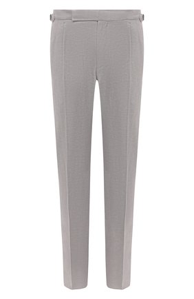Мужские брюки из шерсти и льна ERMENEGILDO ZEGNA светло-серого цвета по цене 46750 руб., арт. 918F00/75FA12 | Фото 1 Мужские брюки из шерсти и льна ERMENEGILDO ZEGNA светло-серого цвета, арт. 918F00/75FA12 | Фото 1