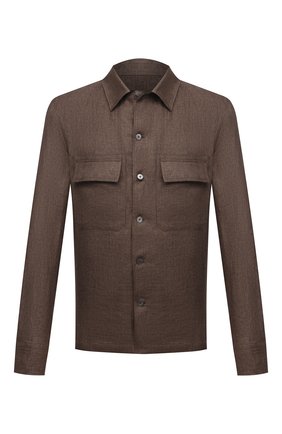 Мужская льняная рубашка ERMENEGILDO ZEGNA коричневого цвета по цене 51250 руб., арт. UWX34/S0T2 | Фото 1 Мужская льняная рубашка ERMENEGILDO ZEGNA коричневого цвета, арт. UWX34/S0T2 | Фото 1