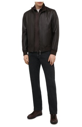 Мужской шерстяной кардиган ERMENEGILDO ZEGNA коричневого цвета по цене 89950 руб., арт. UWM00/157 | Фото 2 Мужской шерстяной кардиган ERMENEGILDO ZEGNA коричневого цвета, арт. UWM00/157 | Фото 2