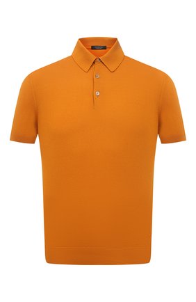 Мужское хлопковое поло ERMENEGILDO ZEGNA оранжевого цвета по цене 69950 руб., арт. UUC90/C32 | Фото 1 Мужское хлопковое поло ERMENEGILDO ZEGNA оранжевого цвета, арт. UUC90/C32 | Фото 1 (Рукава: Короткие; Длина (для топов): Стандартные; Материал внешний: Хлопок; Застежка: Пуговицы; Кросс-КТ: Трикотаж; Стили: Кэжуэл)