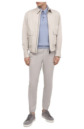 Мужское хлопковое поло ERMENEGILDO ZEGNA голубого цвета по цене 59950 руб., арт. UUC90/C32 | Фото 2 Мужское хлопковое поло ERMENEGILDO ZEGNA голубого цвета, арт. UUC90/C32 | Фото 2