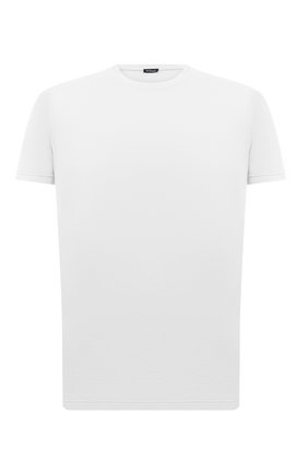 Мужская футболка из хлопка и кашемира KITON белого цвета, арт. UMK0029 | Фото 1 (Рукава: Короткие; Материал внешний: Хлопок; Принт: Без принта; Стили: Кэжуэл; Длина (для топов): Стандартные; Региональные ограничения белый список (Axapta Mercury): RU)