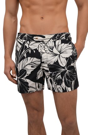Мужские плавки-шорты TOM FORD черно-белого цвета по цене 56350 руб., арт. BW652/TFB450 | Фото 2 Мужские плавки-шорты TOM FORD черно-белого цвета, арт. BW652/TFB450 | Фото 2