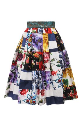 Женская хлопковая юбка DOLCE & GABBANA разноцветного цвета по цене 94100 руб., арт. F4B3WT/GDY03 | Фото 1 Женская хлопковая юбка DOLCE & GABBANA разноцветного цвета, арт. F4B3WT/GDY03 | Фото 1