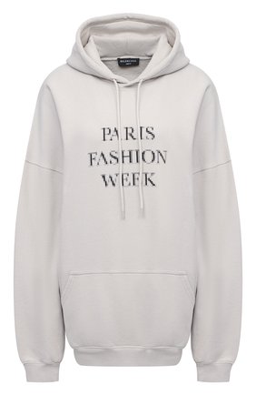 Женский хлопковое худи BALENCIAGA светло-серого цвета по цене 79950 руб., арт. 651799/TKV85 | Фото 1 Женский хлопковое худи BALENCIAGA светло-серого цвета, арт. 651799/TKV85 | Фото 1