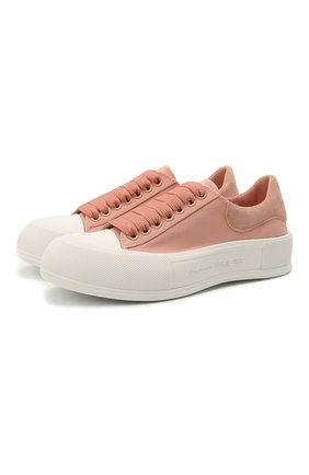 Женские комбинированные кеды ALEXANDER MCQUEEN розового цвета по цене 41100 руб., арт. 654593/W4PQ1 | Фото 1 Женские комбинированные кеды ALEXANDER MCQUEEN розового цвета, арт. 654593/W4PQ1 | Фото 1