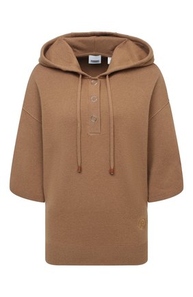 Женский пуловер с капюшоном BURBERRY бежевого цвета по цене 66600 руб., арт. 8039656 | Фото 1 Женский пуловер с капюшоном BURBERRY бежевого цвета, арт. 8039656 | Фото 1