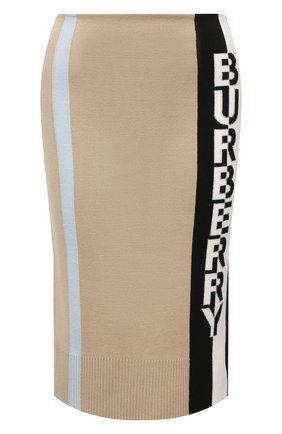 Женская шерстяная юбка BURBERRY бежевого цвета по цене 53100 руб., арт. 8039183 | Фото 1 Женская шерстяная юбка BURBERRY бежевого цвета, арт. 8039183 | Фото 1 (Материал внешний: Шерсть; Длина Ж (юбки, платья, шорты): До колена; Стили: Спорт-шик; Женское Кросс-КТ: Юбка-одежда; Кросс-КТ: Трикотаж)