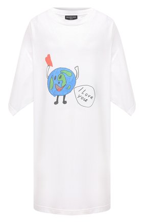Женская хлопковая футболка BALENCIAGA белого цвета по цене 53250 руб., арт. 657059/TKV94 | Фото 1 Женская хлопковая футболка BALENCIAGA белого цвета, арт. 657059/TKV94 | Фото 1