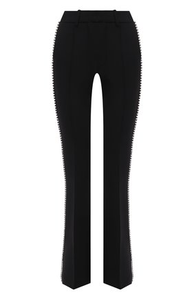 Женские брюки AREA черного цвета, арт. RE21P03032 | Фото 1 (Материал внешний: Шерсть, Синтетический материал; Длина (брюки, джинсы): Стандартные; Стили: Гламурный; Женское Кросс-КТ: Брюки-одежда; Силуэт Ж (брюки и джинсы): Расклешенные)