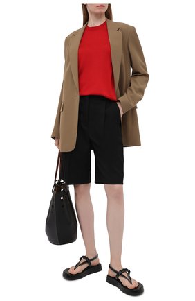 Женский шелковый пуловер DOLCE & GABBANA красного цвета по цене 62650 руб., арт. FXC76T/JAS0P | Фото 2 Женский шелковый пуловер DOLCE & GABBANA красного цвета, арт. FXC76T/JAS0P | Фото 2