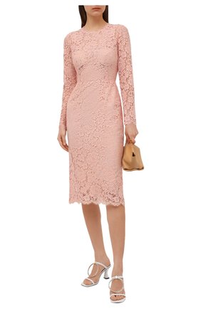 Женское платье из хлопка и вискозы DOLCE & GABBANA светло-розового цвета по цене 236500 руб., арт. F6M0DT/HLM0M | Фото 2 Женское платье из хлопка и вискозы DOLCE & GABBANA светло-розового цвета, арт. F6M0DT/HLM0M | Фото 2