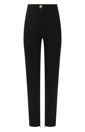 Женские шерстяные брюки BALMAIN черного цвета по цене 84400 руб., арт. VF0PD010/W097 | Фото 1 Женские шерстяные брюки BALMAIN черного цвета, арт. VF0PD010/W097 | Фото 1
