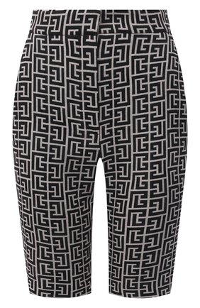 Женские шерстяные шорты BALMAIN черно-белого цвета по цене 84400 руб., арт. VF0PB020/W126 | Фото 1 Женские шерстяные шорты BALMAIN черно-белого цвета, арт. VF0PB020/W126 | Фото 1