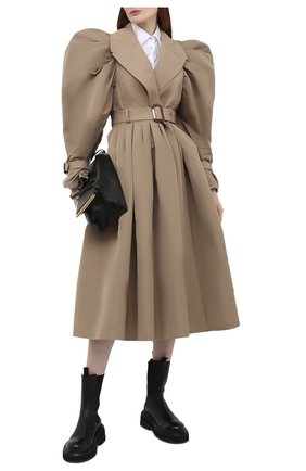 Женский хлопковый тренч ALEXANDER MCQUEEN бежевого цвета по цене 346500 руб., арт. 659145/QZACZ | Фото 2 Женский хлопковый тренч ALEXANDER MCQUEEN бежевого цвета, арт. 659145/QZACZ | Фото 2