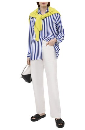 Женская шелковая рубашка RALPH LAUREN синего цвета по цене 109000 руб., арт. 290840856 | Фото 2 Женская шелковая рубашка RALPH LAUREN синего цвета, арт. 290840856 | Фото 2