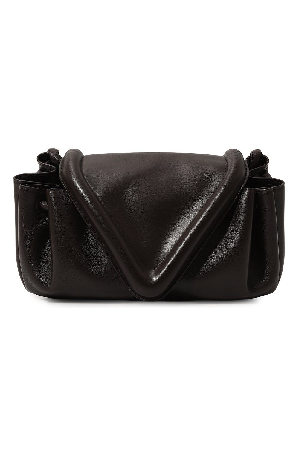 Женская сумка beak medium BOTTEGA VENETA темно-коричневого цвета, арт. 658523/VCP30 | Фото 1 (Сумки-технические: Сумки через плечо; Размер: medium; Материал: Натуральная кожа)