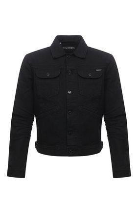 Мужская джинсовая куртка TOM FORD черного цвета, арт. BWJ50/TFD116 | Фото 1 (Материал внешний: Хлопок, Деним; Рукава: Длинные; Длина (верхняя одежда): Короткие; Кросс-КТ: Куртка, Деним; Стили: Кэжуэл)