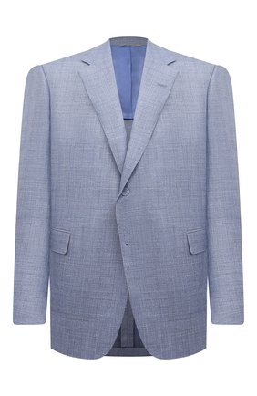 Мужской пиджак из шерсти и шелка CANALI голубого цвета по цене 142500 руб., арт. 21280/CU00383/60-64 | Фото 1 Мужской пиджак из шерсти и шелка CANALI голубого цвета, арт. 21280/CU00383/60-64 | Фото 1