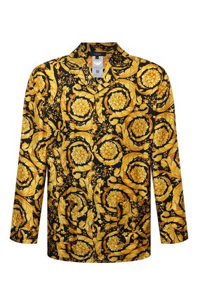 Мужская шелковая сорочка VERSACE желтого цвета по цене 113500 руб., арт. AUU05060/A232999 | Фото 1 Мужская шелковая сорочка VERSACE желтого цвета, арт. AUU05060/A232999 | Фото 1