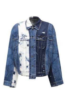 Мужская джинсовая куртка DOLCE & GABBANA синего цвета, арт. G9UP5D/G8DU6 | Фото 1 (Рукава: Длинные; Материал внешний: Хлопок, Деним; Длина (верхняя одежда): Короткие; Кросс-КТ: Куртка, Деним; Стили: Гранж; Региональные ограничения белый список (Axapta Mercury): RU)