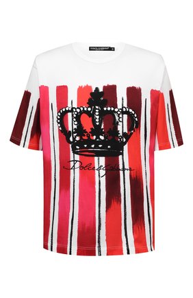 Мужская хлопковая футболка DOLCE & GABBANA красного цвета по цене 47050 руб., арт. G8KN7T/FI7YW | Фото 1 Мужская хлопковая футболка DOLCE & GABBANA красного цвета, арт. G8KN7T/FI7YW | Фото 1