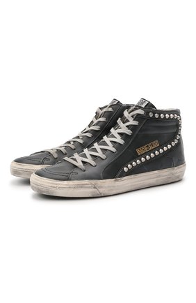 Мужские кожаные кеды slide GOLDEN GOOSE DELUXE BRAND черного цвета по цене 42850 руб., арт. GMF00115.F000323 | Фото 1 Мужские кожаные кеды slide GOLDEN GOOSE DELUXE BRAND черного цвета, арт. GMF00115.F000323 | Фото 1