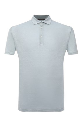 Мужское льняное поло LORO PIANA светло-голубого цвета по цене 56900 руб., арт. FAI1314 | Фото 1 Мужское льняное поло LORO PIANA светло-голубого цвета, арт. FAI1314 | Фото 1