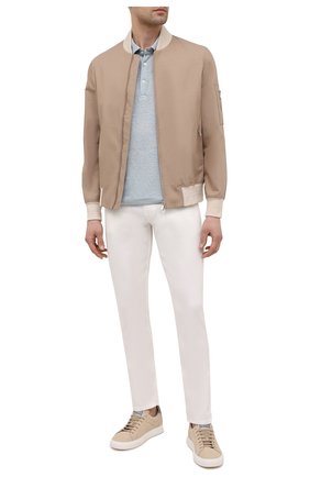Мужское льняное поло LORO PIANA светло-голубого цвета по цене 56900 руб., арт. FAI1314 | Фото 2 Мужское льняное поло LORO PIANA светло-голубого цвета, арт. FAI1314 | Фото 2