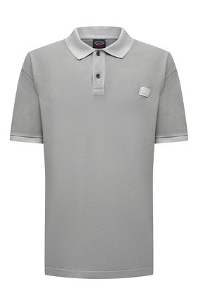 Мужское хлопковое поло PAUL&SHARK серого цвета по цене 16400 руб., арт. 21411329/C00/3XL-6XL | Фото 1 Мужское хлопковое поло PAUL&SHARK серого цвета, арт. 21411329/C00/3XL-6XL | Фото 1