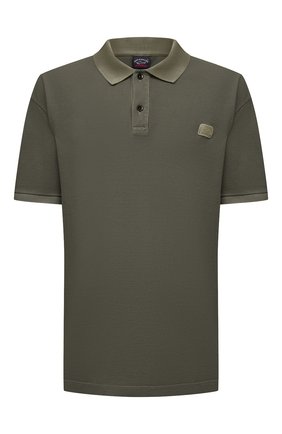 Мужское хлопковое поло PAUL&SHARK хаки цвета по цене 16400 руб., арт. 21411329/C00/3XL-6XL | Фото 1 Мужское хлопковое поло PAUL&SHARK хаки цвета, арт. 21411329/C00/3XL-6XL | Фото 1