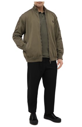 Мужское хлопковое поло PAUL&SHARK хаки цвета по цене 16400 руб., арт. 21411329/C00/3XL-6XL | Фото 2 Мужское хлопковое поло PAUL&SHARK хаки цвета, арт. 21411329/C00/3XL-6XL | Фото 2