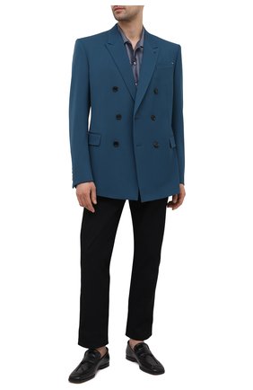 Мужской шерстяной пиджак BERLUTI бирюзового цвета по цене 248000 руб., арт. R19GCL93-004 | Фото 2 Мужской шерстяной пиджак BERLUTI бирюзового цвета, арт. R19GCL93-004 | Фото 2
