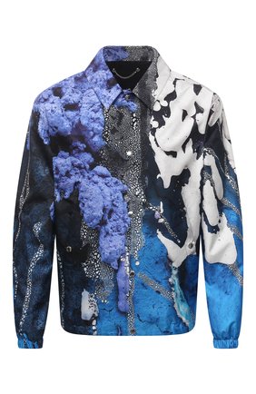 Мужская шелковая куртка BERLUTI синего цвета, арт. R190BL101-002 | Фото 1 (Длина (верхняя одежда): Короткие; Материал внешний: Шелк; Материал подклада: Купро; Рукава: Длинные; Кросс-КТ: Куртка, Ветровка; Стили: Кэжуэл)