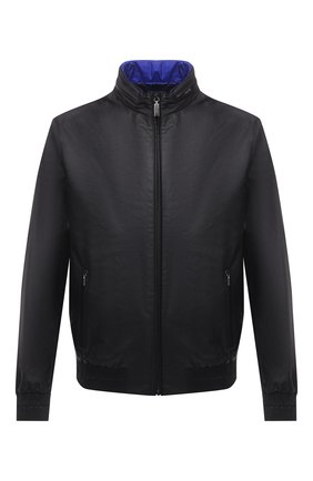 Мужской кожаный бомбер ZILLI SPORT темно-синего цвета по цене 799500 руб., арт. MAU-ZS31P-JACKE/0001 | Фото 1 Мужской кожаный бомбер ZILLI SPORT темно-синего цвета, арт. MAU-ZS31P-JACKE/0001 | Фото 1 (Материал подклада: Шелк; Длина (верхняя одежда): Короткие; Рукава: Длинные; Мужское Кросс-КТ: Кожа и замша; Кросс-КТ: Куртка; Принт: Без принта; Стили: Классический; Материал внешний: Натуральная кожа)