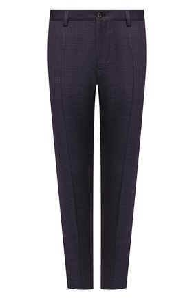 Мужские шерстяные брюки DOLCE & GABBANA темно-фиолетового цвета, арт. GY6IET/FU217 | Фото 1 (Материал подклада: Вискоза; Длина (брюки, джинсы): Стандартные; Материал внешний: Шерсть; Случай: Формальный; Стили: Классический; Региональные ограничения белый список (Axapta Mercury): RU)