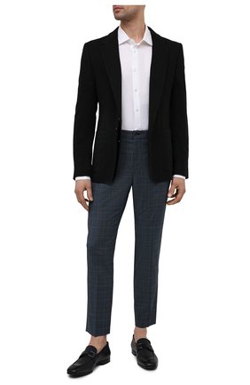 Мужские шерстяные брюки DOLCE & GABBANA синего цвета по цене 65850 руб., арт. GY6IET/FQ2LW | Фото 2 Мужские шерстяные брюки DOLCE & GABBANA синего цвета, арт. GY6IET/FQ2LW | Фото 2