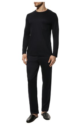 Мужская хлопковая пижама ZIMMERLI темно-синего цвета по цене 32800 руб., арт. 286-95502 | Фото 2 Мужская хлопковая пижама ZIMMERLI темно-синего цвета, арт. 286-95502 | Фото 2 (Материал внешний: Хлопок; Рукава: Длинные; Длина (для топов): Стандартные; Длина (брюки, джинсы): Стандартные; Кросс-КТ: домашняя одежда)