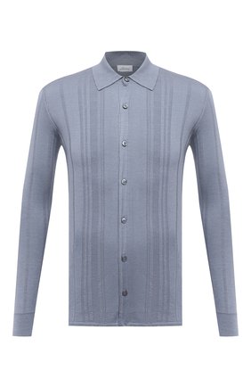 Мужская шелковая рубашка BRIONI голубого цвета по цене 145500 руб., арт. UMHZ0L/P0K19 | Фото 1