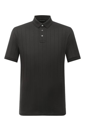 Мужское хлопковое поло EMPORIO ARMANI темно-серого цвета по цене 14650 руб., арт. 3K1FA3/1JGYZ | Фото 1 Мужское хлопковое поло EMPORIO ARMANI темно-серого цвета, арт. 3K1FA3/1JGYZ | Фото 1 (Материал внешний: Хлопок; Длина (для топов): Стандартные; Рукава: Короткие; Застежка: Пуговицы; Стили: Кэжуэл; Кросс-КТ: Трикотаж)