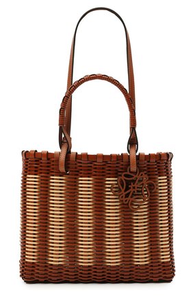 Женский сумка-тоут LOEWE коричневого цвета по цене 180500 руб., арт. A657P28X01 | Фото 1 Женский сумка-тоут LOEWE коричневого цвета, арт. A657P28X01 | Фото 1 (Материал: Натуральная кожа, Дерево; Размер: medium; Сумки-технические: Сумки-шопперы)