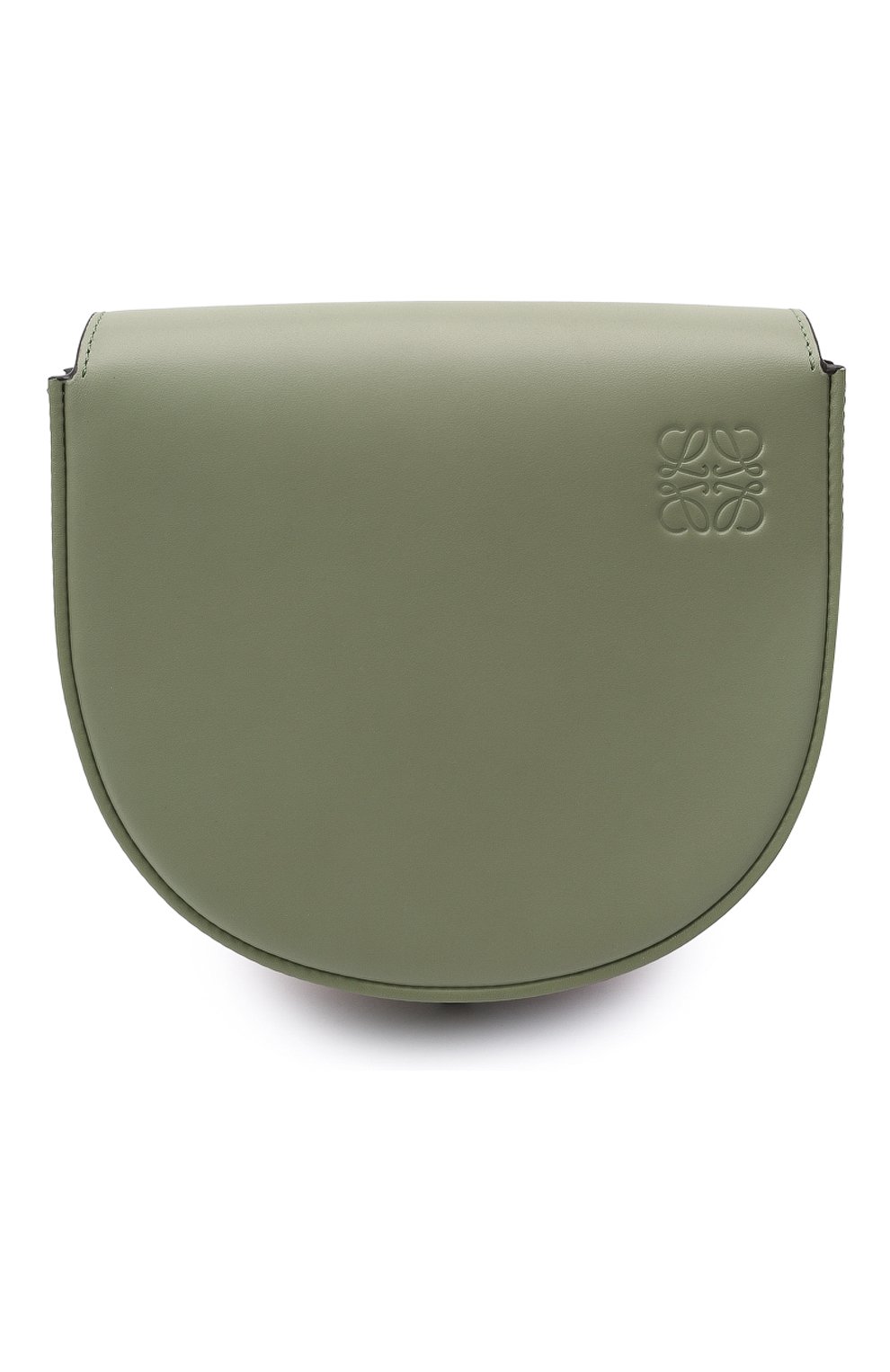 Женская сумка heel LOEWE зеленого цвета, арт. A894A01X02 | Фото 1 (Сумки-технические: Сумки через плечо; Материал: Натуральная кожа; Размер: mini; Ремень/цепочка: На ремешке)